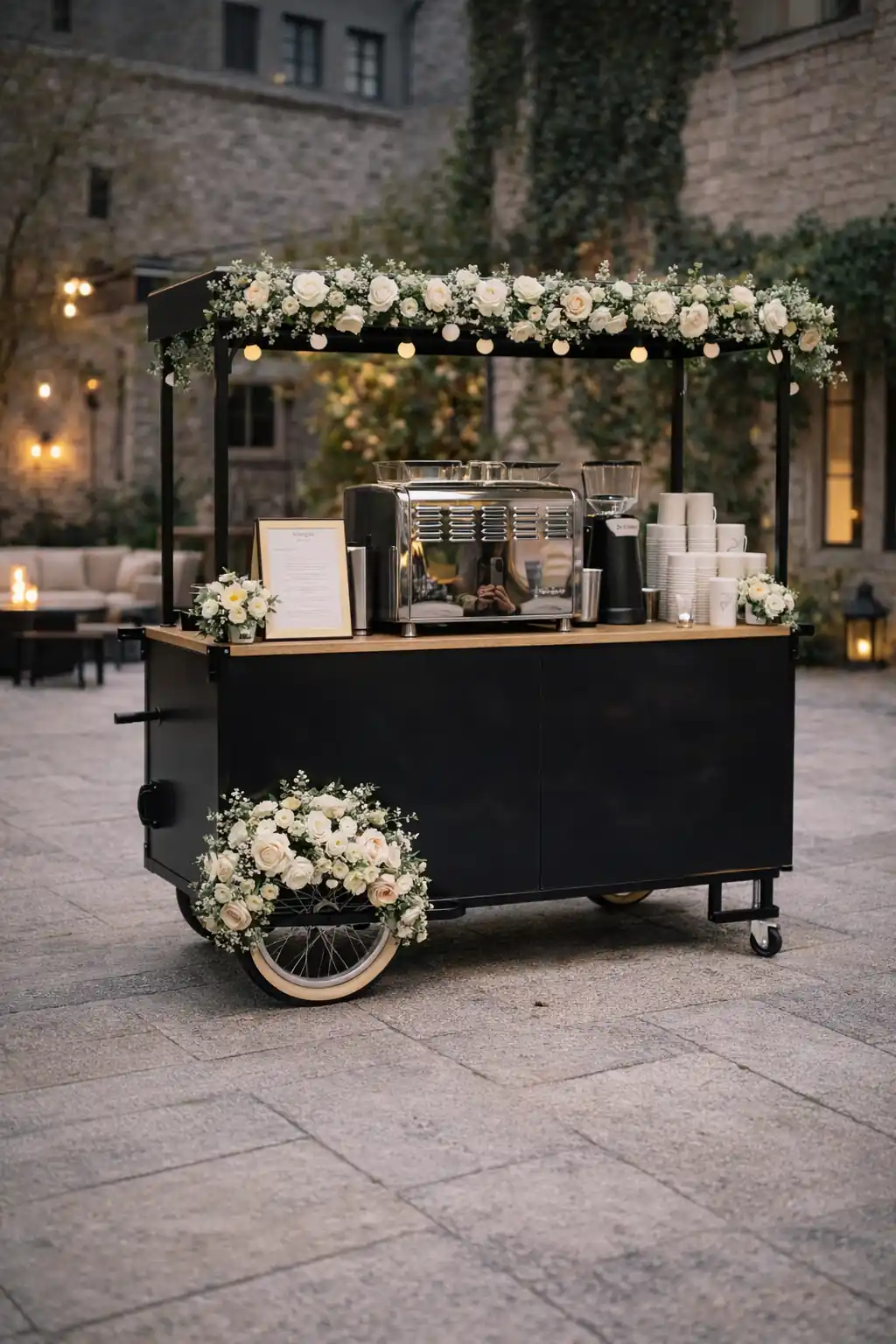 Mobile Coffee cart hire for weddings