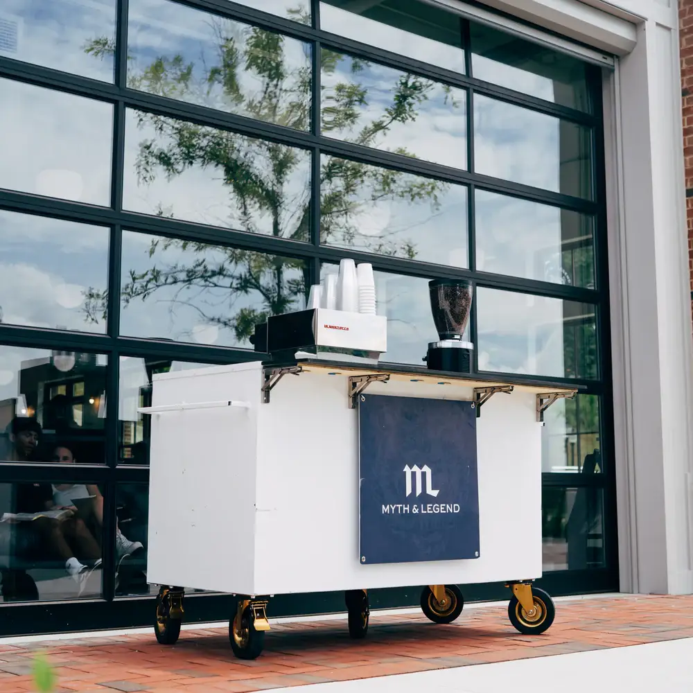 Coffee cart hire for property launch