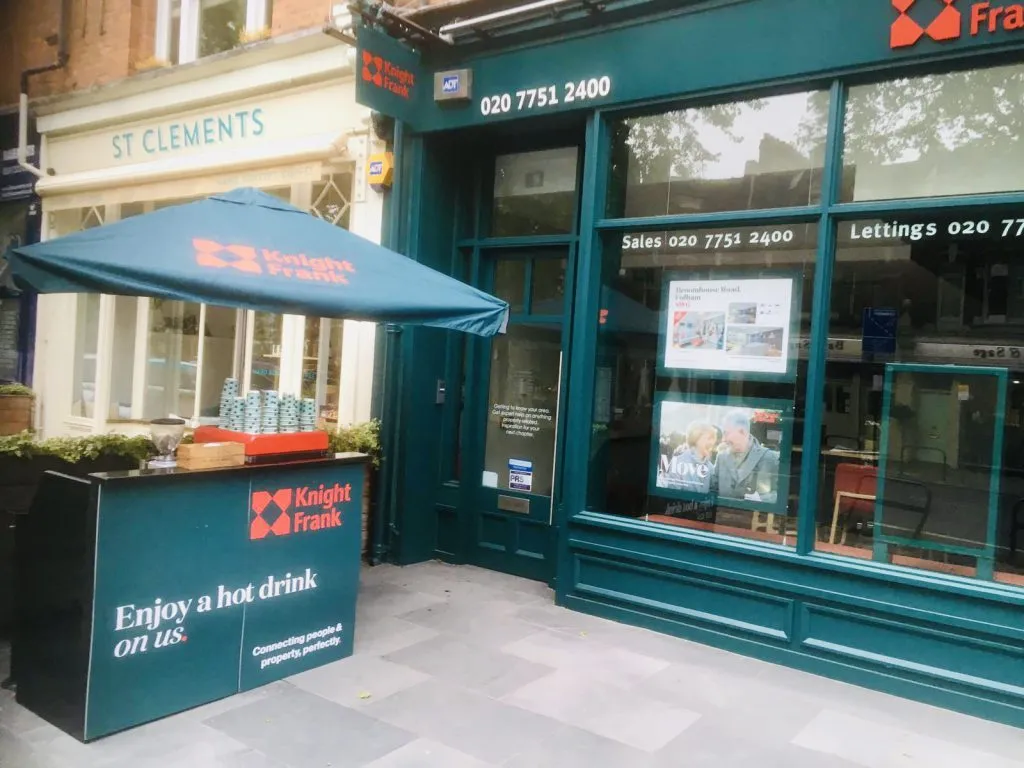 Property launch coffee cart hire