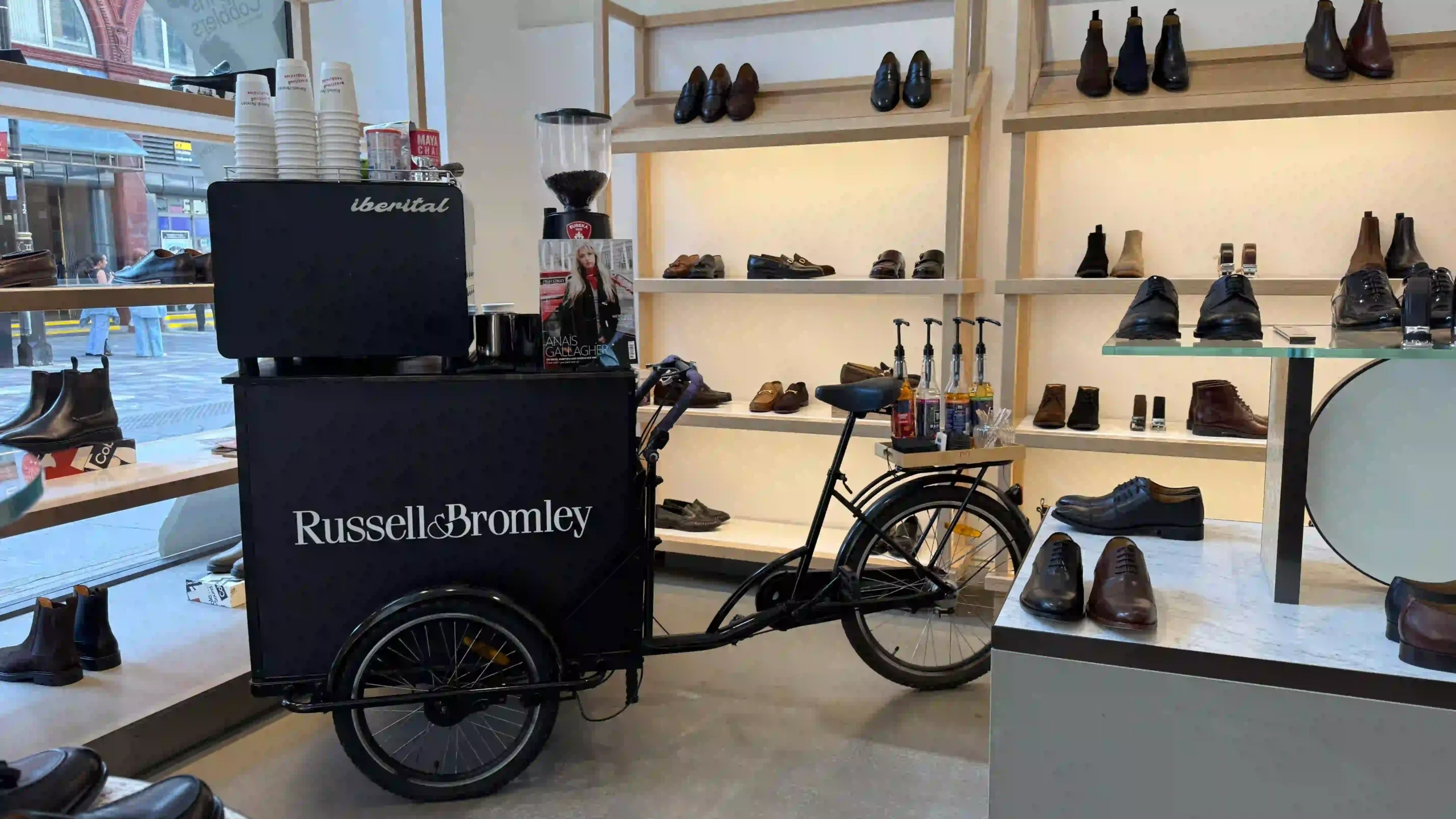 Coffee Bike Hire for RETAIL SHOPS LONDON