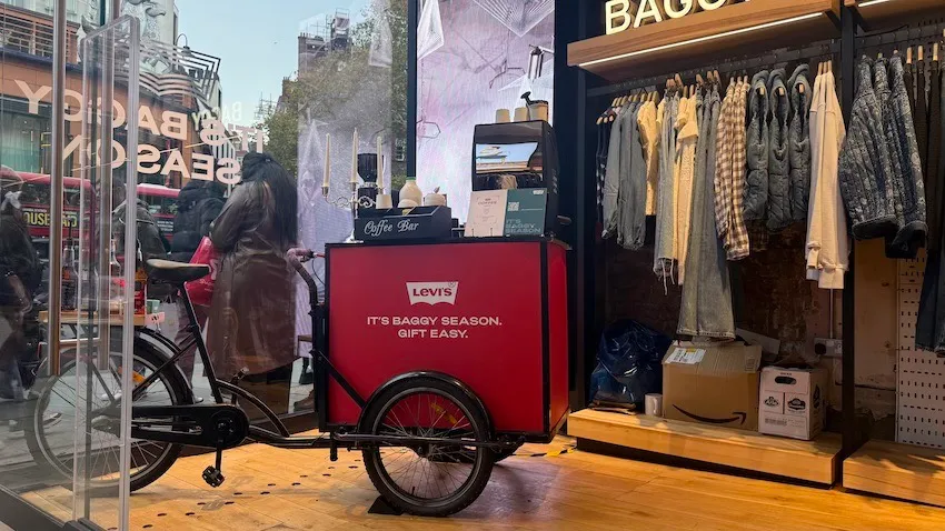 Coffee Bike Hire for Brand Activations Levi's | Coffee Cart Hire London | Coffee Cart Hire London Coffee Bike Hire for Brand Activations Levi's